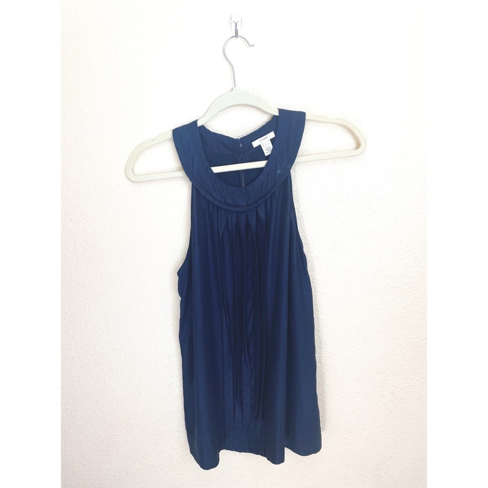 J.Crew Silk blue metallic top silk